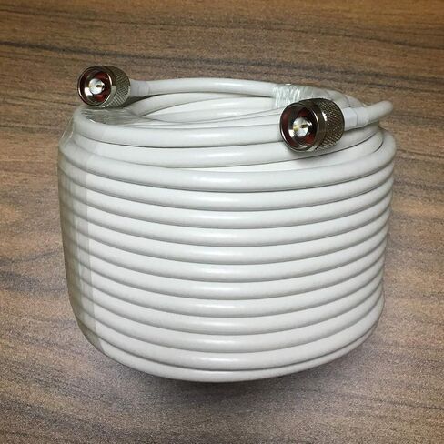 100ft Coax Cable 5D-FB 50 ohm Coax Cord Ultra Low Loss Coaxial Cable with N-Male to SMA-Male Connector for Cell Phone Signal Booster, Splitter in Saudi Arabia