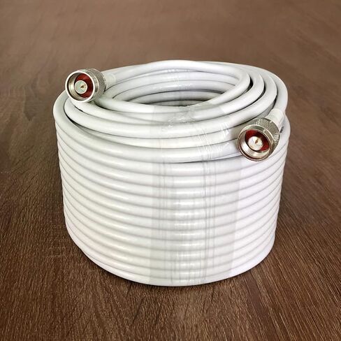 100ft Coax Cable 5D-FB 50 ohm Coax Cord Ultra Low Loss Coaxial Cable with N-Male to SMA-Male Connector for Cell Phone Signal Booster, Splitter in Saudi Arabia