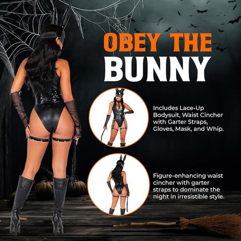Roma Costume Womens Roma's 5pc Dominatrix Bunny Costume in Kuwait