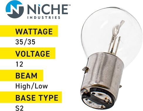 NICHE S2 Headlight Bulb High-Low Beam for KTM 250 125 350 300 525 450 530 MXS EGS EXS SX XCW 44111038000 2 Pack in Saudi Arabia