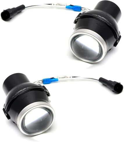 iJDMTOY Miniature 1.75-Inch Projector Fog Light Assembly w/ H3 Halogen Bulbs, Compatible with Most Car SUV Truck Bike Add-On Fog or Retrofit Lighting Purpose in Saudi Arabia