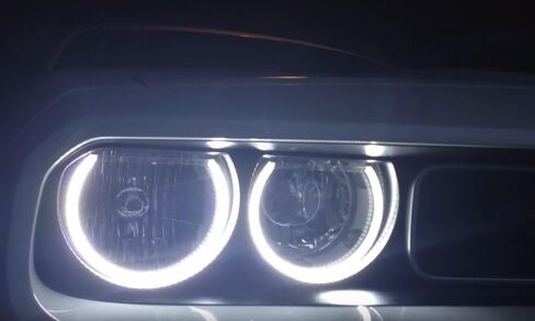 مجموعة كاملة من iJDMTOY مكونة من 4 حلقات 252-SMD LED مجموعة حلقات هالة عين الملاك مع سرج مرحل متوافق مع 2008-2014 دودج تشالنجر لايت التحديثية، زينون أبيض in Saudi Arabia