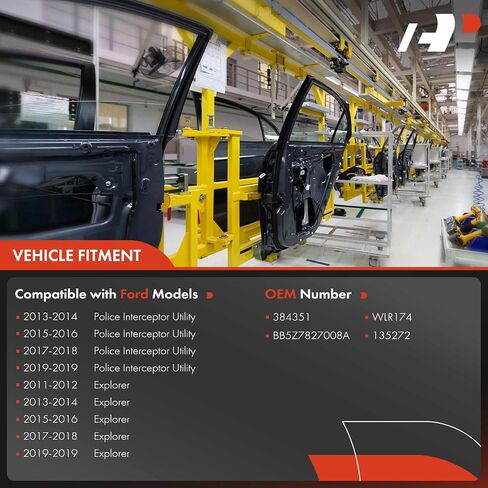 منظم نوافذ كهربائي ممتاز بدون محرك متوافق مع Ford Explorer 2011-2019، أداة اعتراض الشرطة 2013-2019، جانب السائق الخلفي الأيسر in Saudi Arabia