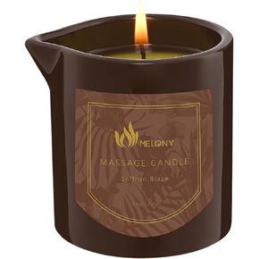 MELONY Massage Oil Candle for Pure Relaxation - 8.1 oz - Moisturizing Essential Oil Body Massage Candle for Home Spa- Amazing Gift for Women & Men (Sandalwood) in Saudi Arabia