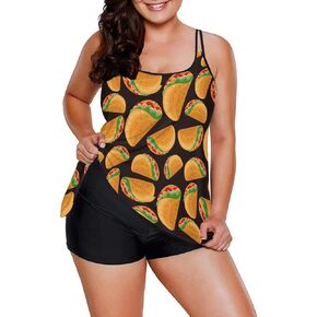 Taco Women's Two Piece Swimsuit Plus Size Summer Beach Swimwear Tankini Bathing Suits in Saudi Arabia