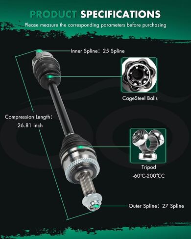 CV Axle Shaft Assembly Front Left Fit For Kia Soul 1.6L 2012-2013 in Saudi Arabia
