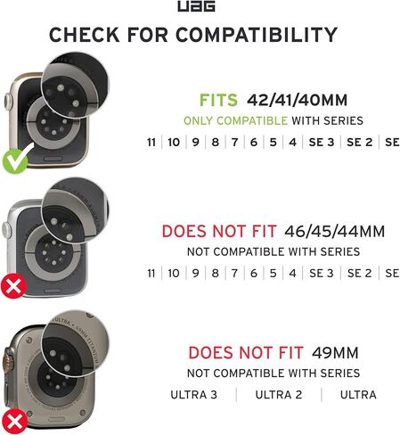 URBAN ARMOR GEAR UAG Compatible with Apple Watch 42/41/40mm & 49/46/45/44mm for iWatch Series Ultra 2/Ultra/4-10/SE 2/SE Civilian Watch Strap in Kuwait