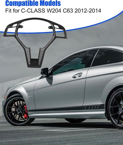 Steering Wheel Trim Fit for C-CLASS W204 C63 2012 2013 2014, Car Interior Decoration Replace 0994640013 09946400139107 in Saudi Arabia