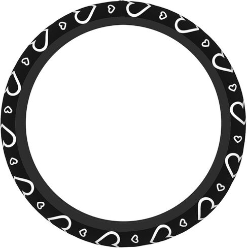 Generic Car Steering Wheel Cover Universal Neoprene Anti Slip Car Accessories Decorative Wheel Protector 15 Inch - Heart in Saudi Arabia