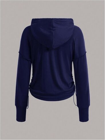 SweatyRocks Women's Cut Out Front Drawstring Hoodies Workout Sweatshirts in Saudi Arabia