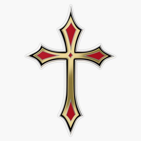 Christian cross Sticker Vinyl Bumper Sticker Decal Waterproof 5" in Saudi Arabia