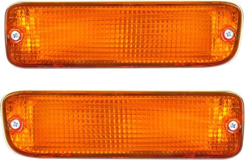 زوج ضوء إشارة الانعطاف الهالوجين متوافق مع 1995-1997 Toyota Tacoma 4WD 1998-2000 Toyota Tacoma DLX RWD لاستبدال TO2531122 TO2530122 عدسة كهرمانية الجانب الأيسر والأيمن in Kuwait