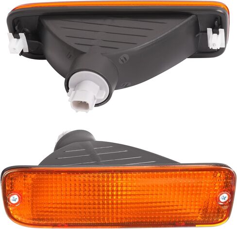 زوج ضوء إشارة الانعطاف الهالوجين متوافق مع 1995-1997 Toyota Tacoma 4WD 1998-2000 Toyota Tacoma DLX RWD لاستبدال TO2531122 TO2530122 عدسة كهرمانية الجانب الأيسر والأيمن in Kuwait