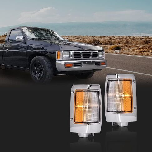 PIT66 Side Marker Signal Light, Compatible with Nissan D21 Hardbody 1990-1997 Parking Lights Turn Signals Left Driver And Right Passenger Side in Saudi Arabia