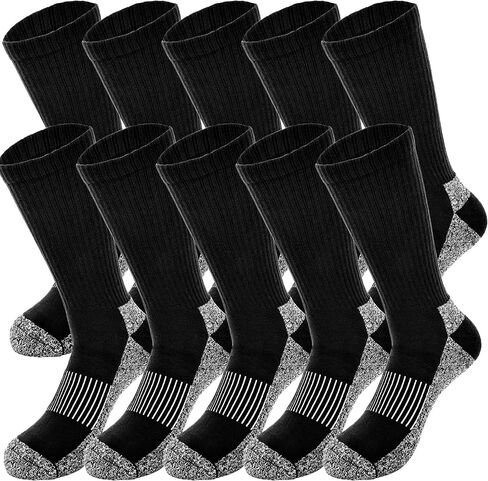 5 Pairs Mens Military Socks Army Green Hiking Sock Crew Boot Socks for Soldier Policemen Work Sports Hiking in Saudi Arabia