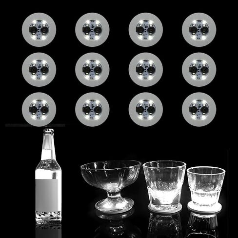 12 pcs LED Coaster, Bottle Lights for Liquor Bottles, Sticker Lights for Wine Liquor Bottle, Club, Bar, Party in Saudi Arabia