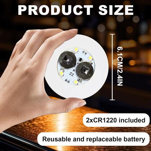 12 pcs LED Coaster, Bottle Lights for Liquor Bottles, Sticker Lights for Wine Liquor Bottle, Club, Bar, Party in Saudi Arabia