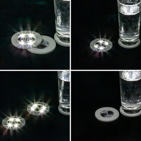 12 pcs LED Coaster, Bottle Lights for Liquor Bottles, Sticker Lights for Wine Liquor Bottle, Club, Bar, Party in Saudi Arabia