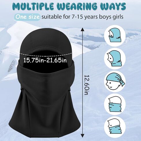 American Trends Kids Balaclava Ski Mask for Kids Winter Full Face Mask for Boys Girls Windproof neck Warmer in Saudi Arabia