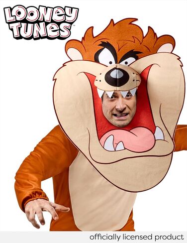 Rubies Unisex Adult Unisex Adult Looney Tunes Tazmanian Devil Costume Jumpsuit and Headpiece in Saudi Arabia