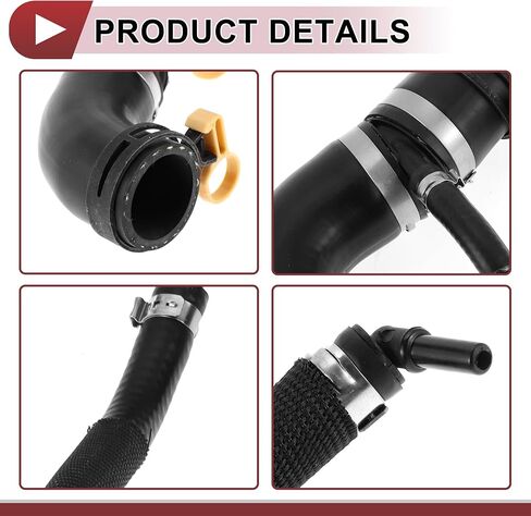 1 قطعة خرطوم المبرد لاند روفر رينج روفر 2010-2012 خرطوم مياه تبريد المحرك رقم LR049989 مطاط أسود in Saudi Arabia