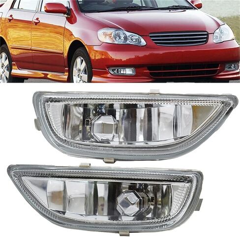 استبدال مجموعة مصابيح الضباب في العمل لـ Corolla 2001 2002 مصابيح الضباب بعدسة شفافة مع مصابيح الهالوجين للسائق وجانب الركاب in Saudi Arabia