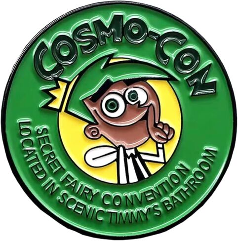 Cosmo-Con Secret Fairy Convention The Fairly OddParents Wanda and Cosmo Cartoon Animated TV Show 1.2" Enamel Pin Badge in Saudi Arabia