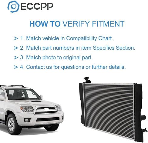 ECCPP 13106 Radiator for 2009-2017 for Toyota for Corolla 1.8L 2009-2012 for Toyota for Corolla 2.4L 2009-2014 for Toyota for Matrix 1.8L in Saudi Arabia