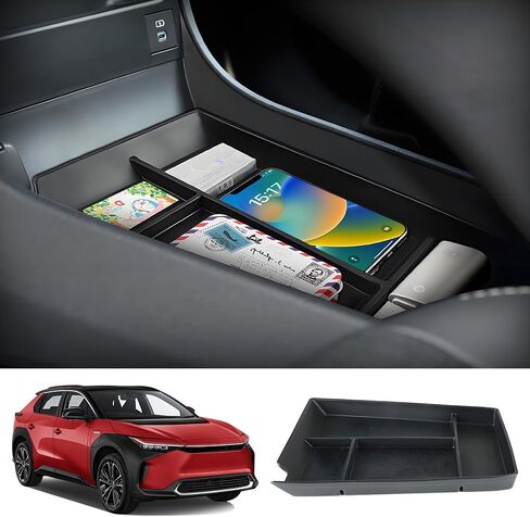Car Center Console Organizer Tray for Toyota BZ4X 2023 2024 2025，Subaru Solterra 2023 2024 2025 Auto Interior Accessories Front Seat Middle Insert Storage Box Bag Vehicle Accessory in Saudi Arabia