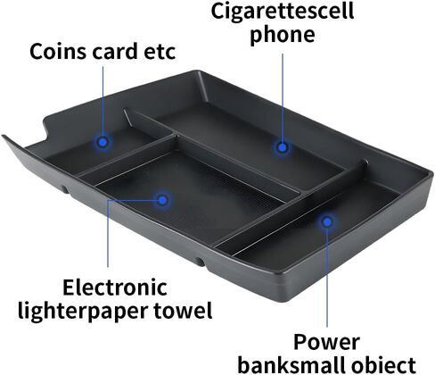 Car Center Console Organizer Tray for Toyota BZ4X 2023 2024 2025，Subaru Solterra 2023 2024 2025 Auto Interior Accessories Front Seat Middle Insert Storage Box Bag Vehicle Accessory in Saudi Arabia