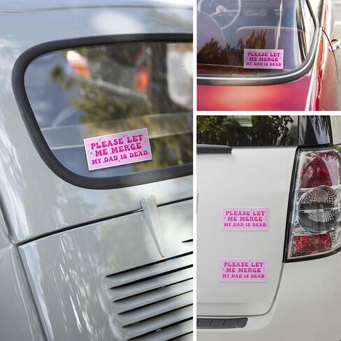 3Pcs Please Let Me Merge My Dad is Dead Sticker Funny Dark Humor Gift for Memorial Please Let Me Merge My Dad is Dead Stickers Weird Car Decal for Laptop Bottle Notebook Toolbox Hard Hat 5" in Saudi Arabia
