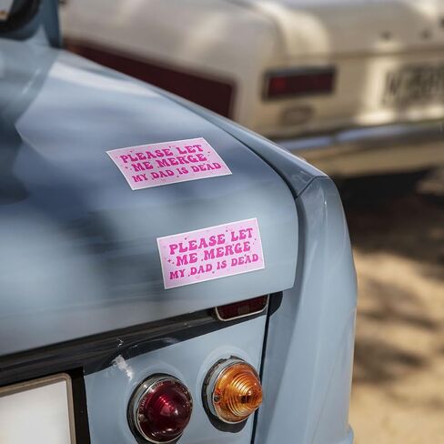 3Pcs Please Let Me Merge My Dad is Dead Sticker Funny Dark Humor Gift for Memorial Please Let Me Merge My Dad is Dead Stickers Weird Car Decal for Laptop Bottle Notebook Toolbox Hard Hat 5" in Saudi Arabia