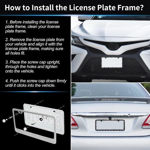 2 Pcs Universal Barbed Wire Design License Plate Frame 2 Holes W/Screws Compatible with Standard License Plate Frames for USA, CA, Personalize Funny Design Cars for Men and Women in Saudi Arabia