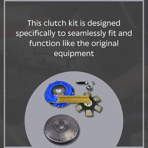 مجموعة القابض EFT Stage 4 مع دولاب الموازنة EFT لسيارة Chevy GMC C وG وK وP وR وV 1500 و2500 و3500 مع محرك 5.7 لتر - قرص سيراميك نحاسي 6 قطع لتعزيز الأداء والمتانة - ضمان العلامة التجارية لمدة 12 شهرًا in Saudi Arabia