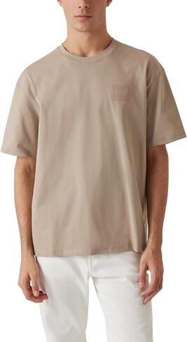 GUESS Men's Eco Short Sleeve Patch at Chest Tee in Saudi Arabia