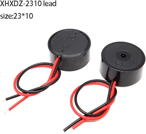 50 قطعة 2310 صفارة الرصاص الكهرضغطية النشطة 23*10 مللي متر DC3-24V تيار مستمر صفارة إنذار بسلك in Saudi Arabia