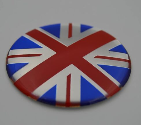 4X Black/Grey Union Jack UK Flag Wheel Center Cap Cover Compatible with Mini Coopers R50 R51 R52 R53 R55 R56 R57 R58 R59 R60 R61 F55 F56 in Kuwait