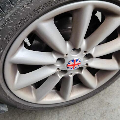 4X Black/Grey Union Jack UK Flag Wheel Center Cap Cover Compatible with Mini Coopers R50 R51 R52 R53 R55 R56 R57 R58 R59 R60 R61 F55 F56 in Kuwait
