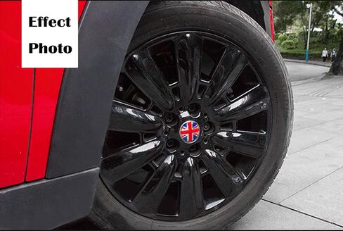 4X Black/Grey Union Jack UK Flag Wheel Center Cap Cover Compatible with Mini Coopers R50 R51 R52 R53 R55 R56 R57 R58 R59 R60 R61 F55 F56 in Kuwait