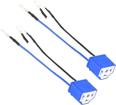 2PCS H4 HB2 9003 مقبس المصباح الأمامي، موصل المصباح 16AWG، مقبس ضفيرة الأسلاك تسخير المكونات الإناث، ملحقات ضوء الضباب (الأزرق) in Kuwait