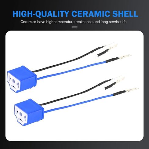 2PCS H4 HB2 9003 مقبس المصباح الأمامي، موصل المصباح 16AWG، مقبس ضفيرة الأسلاك تسخير المكونات الإناث، ملحقات ضوء الضباب (الأزرق) in Kuwait