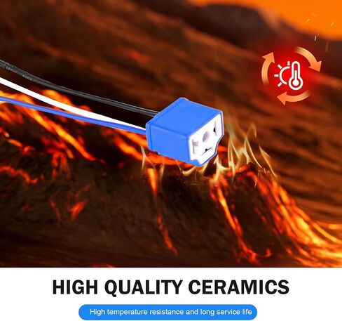 2PCS H4 HB2 9003 مقبس المصباح الأمامي، موصل المصباح 16AWG، مقبس ضفيرة الأسلاك تسخير المكونات الإناث، ملحقات ضوء الضباب (الأزرق) in Kuwait