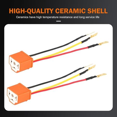 2PCS H4 HB2 9003 مقبس المصباح الأمامي، موصل المصباح 16AWG، مقبس ضفيرة الأسلاك تسخير المكونات الإناث، ملحقات ضوء الضباب (الأزرق) in Kuwait