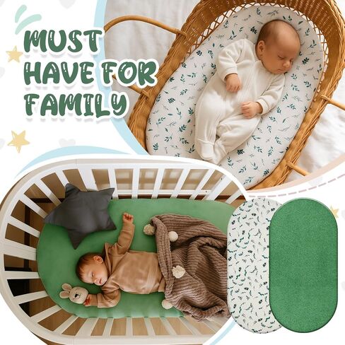 2 Pack Baby Bassinet Sheets 15 x 33 Inches Soft and Warm Flannel Crib Sheet for Winter, Fit for Rectangle, Hourglass or Oval Bassinet Bed Pads or Mattresses, Gray and White in Saudi Arabia
