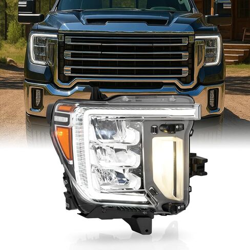 AKKON - Fit 2020 2021 2022 2023 GMC Sierra 2500HD 3500HD Heavy Duty w/Halogen Signal - LED DRL Headlight Headlamp OE Style Passenger Right Direct Replacement in Saudi Arabia