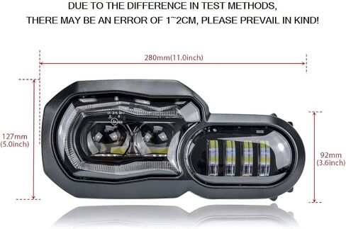 SAUTVS LED Headlight Assembly for F800GS, E-Mark Approved Head Light Front Lamp with High-Low Beams DRL for BMW F800GS / F800R / F700GS / F650GS Accessories in Saudi Arabia