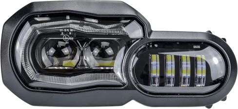 SAUTVS LED Headlight Assembly for F800GS, E-Mark Approved Head Light Front Lamp with High-Low Beams DRL for BMW F800GS / F800R / F700GS / F650GS Accessories in Saudi Arabia