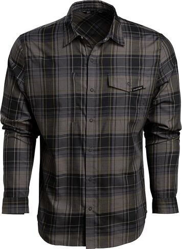Vortex Men's Trail Call Tech Flannel Shirts - Mechanical Stretch, Moisture Wicking, Underarm Gusset in Saudi Arabia