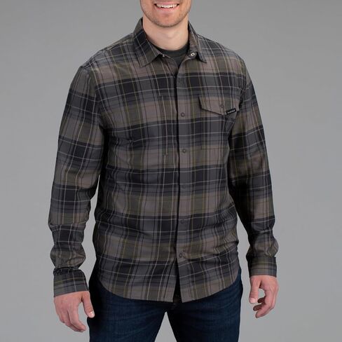 Vortex Men's Trail Call Tech Flannel Shirts - Mechanical Stretch, Moisture Wicking, Underarm Gusset in Saudi Arabia