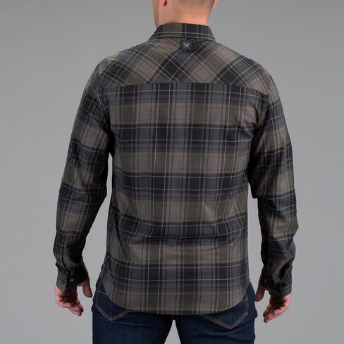 Vortex Men's Trail Call Tech Flannel Shirts - Mechanical Stretch, Moisture Wicking, Underarm Gusset in Saudi Arabia